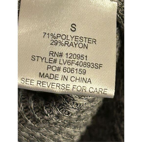 Olive + Oak Waterfall Draped Open Hooded Cardigan Size Small Gray (8106) - Picture 4 of 5